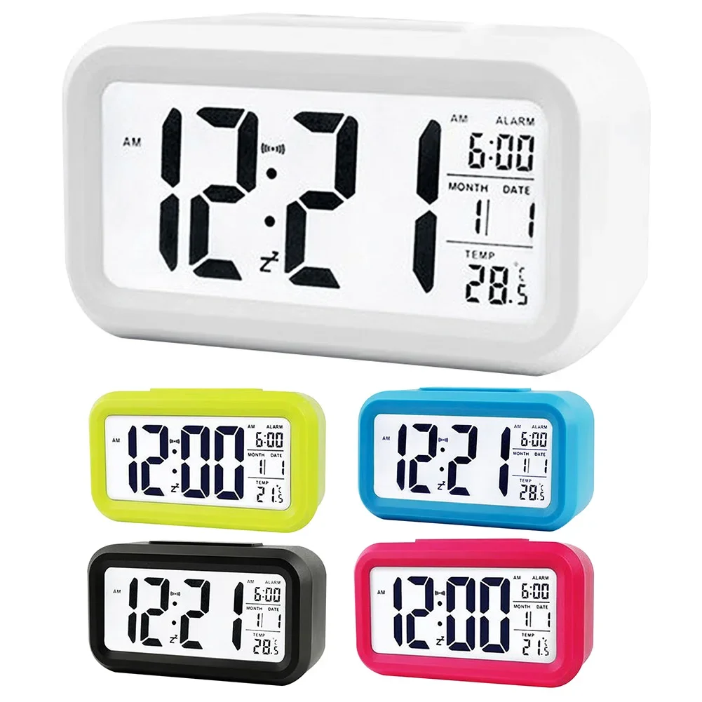 Household Desktop Alarm Clocks Backlight  Digital Alarm Clock Data Time Calendar Temperature Display Snooze
