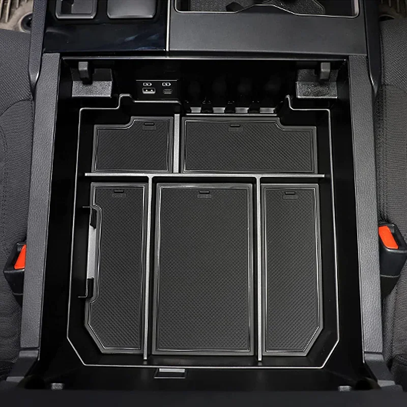 

Органайзер для центральной консоли, совместимый с Toyota Tundra 2022-2023, ящик для хранения в подлокотнике, держатель для монет, аксессуар для интерьера