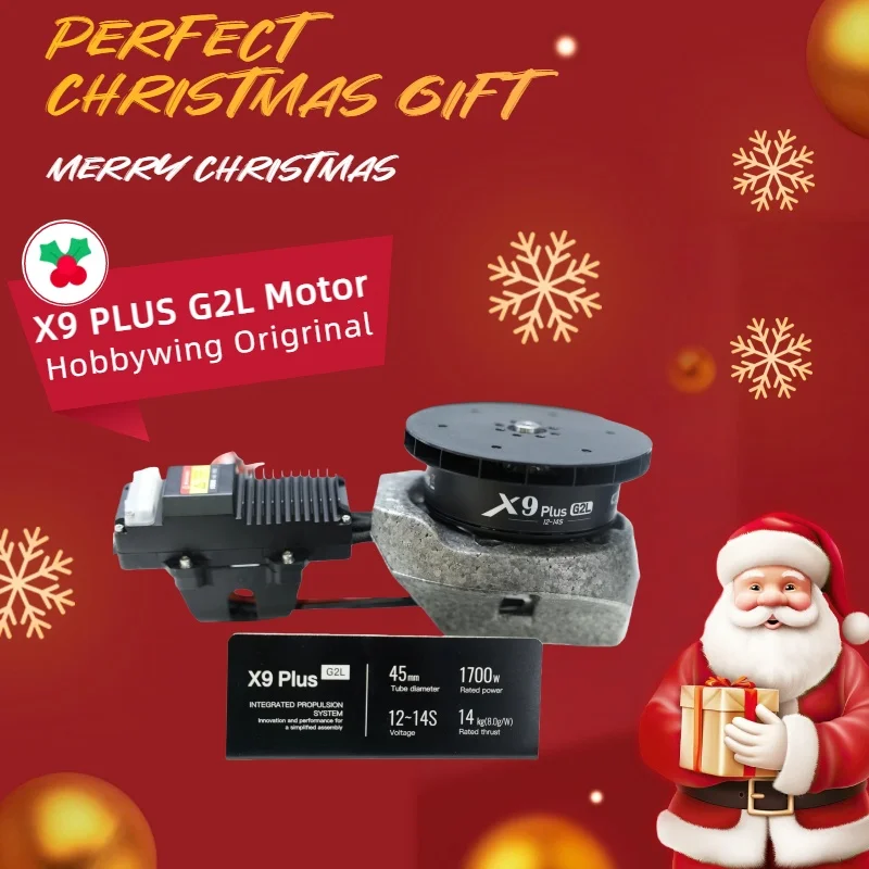 

Hobbywing X9 Plus G2L Motor 9620- 80KV Integrated Power System 12S-14S 150A Max Thrust 28 kg 4314 Propeller Agriculture Parts