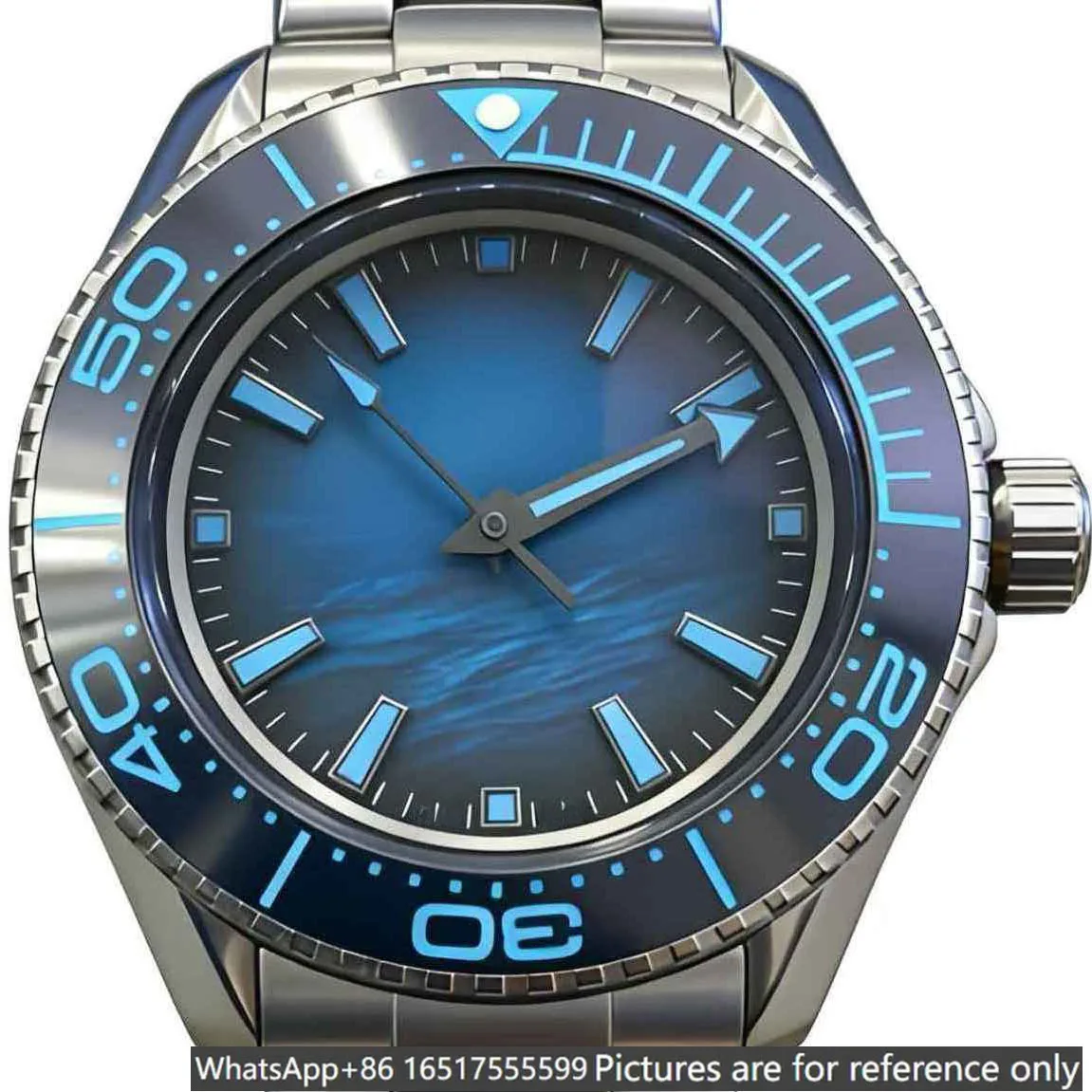 Scratch Resistant Sapphire Crystal Brushed Solid 904L Stainless Steel Men Automatic Mechanical Watch 43mm Premium Luxury