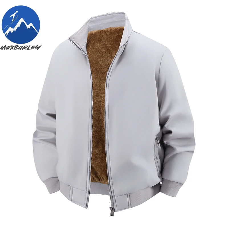 겨울 플리스 재킷 남성 패션 스탠드 칼라 아웃도어 작업용 두꺼운 따뜻한 파카 양면 착용 편안한 경량 지퍼 코트