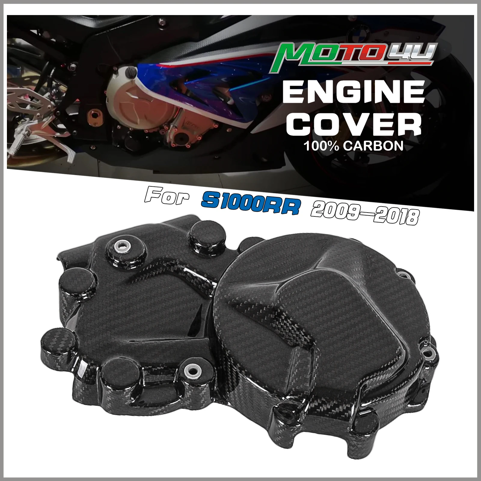 100% Real Carbon Fiber Engine Cover Right For BMW S1000rr 2009-2018