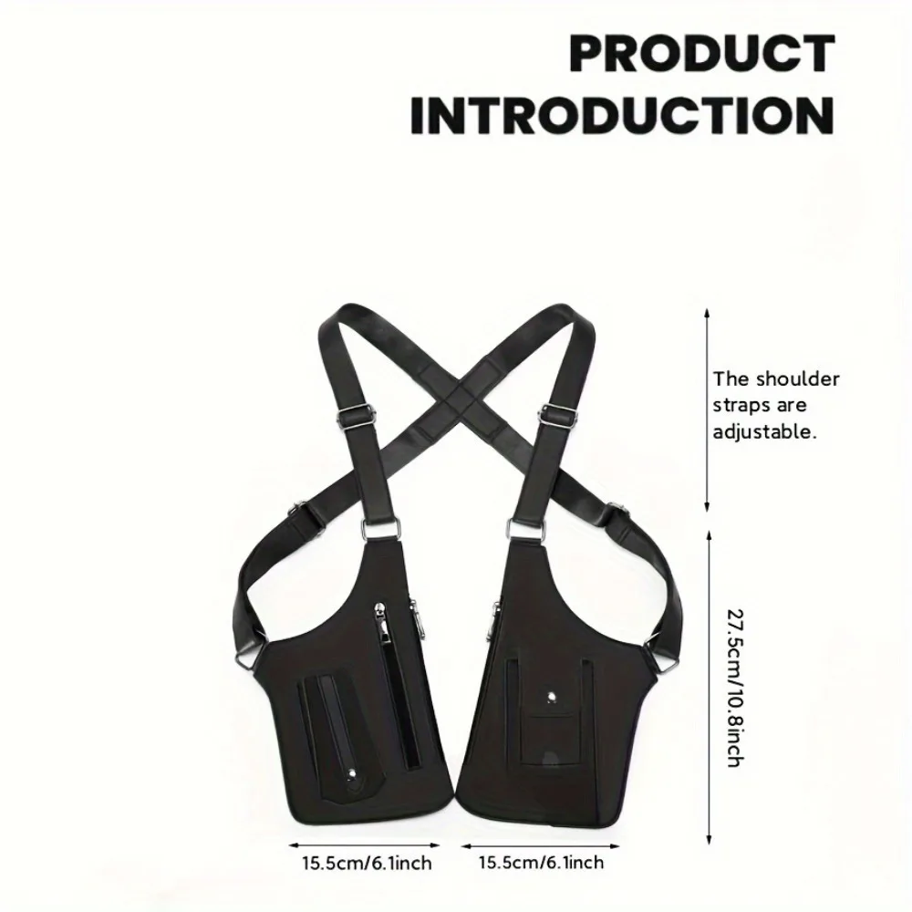 Men'S Retro Strap Underarm Bag Multifunctional Outdoor Backpack Cycling Hiking Phone Bag Holiday Gift for Boyfriend Father image 4