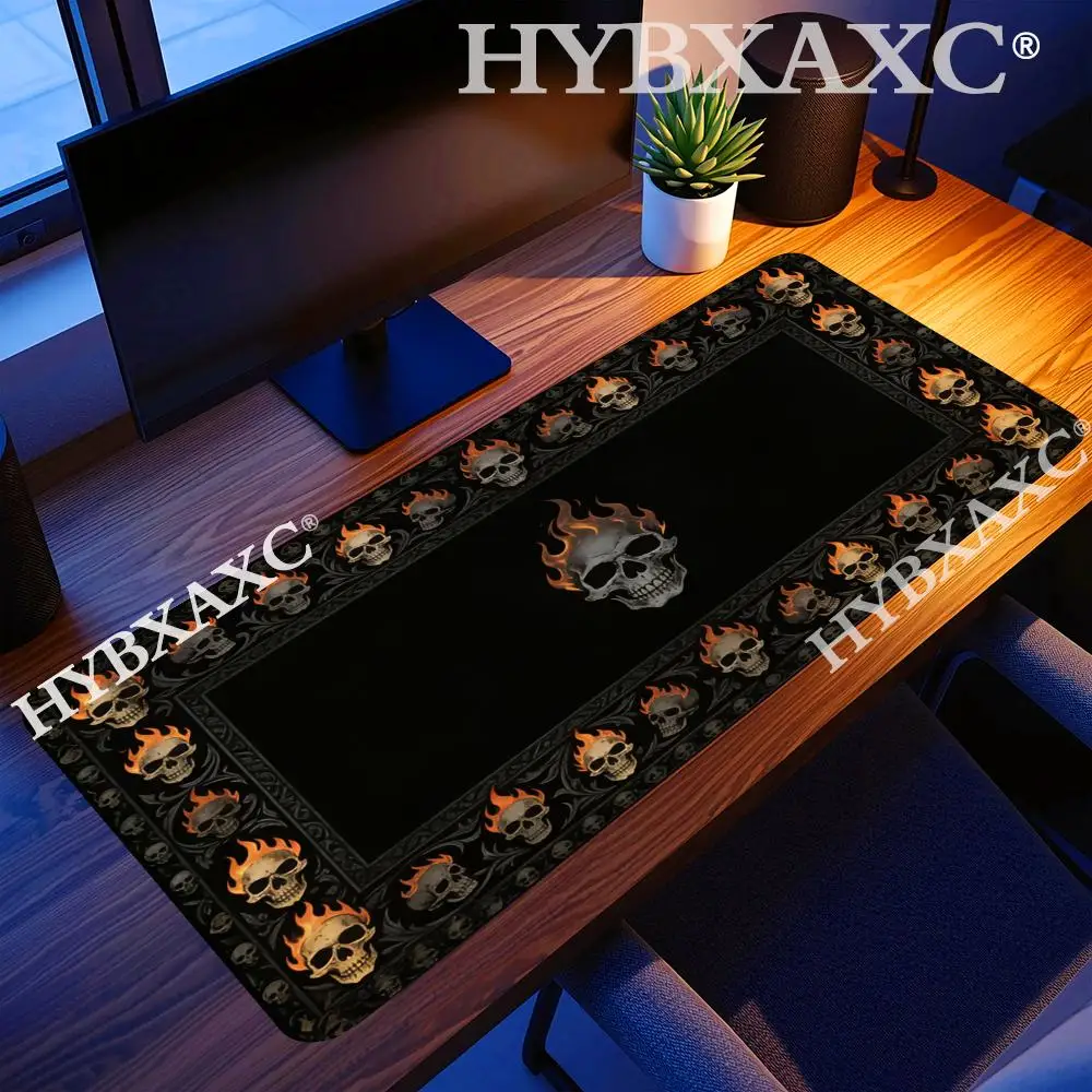 

HYBXAXC Fiery Demon Skull Gaming Mouse Pad Non-Slip Rubber Washable Office Gaming Mat Large Mat for PC Laptop Gift for Gamers