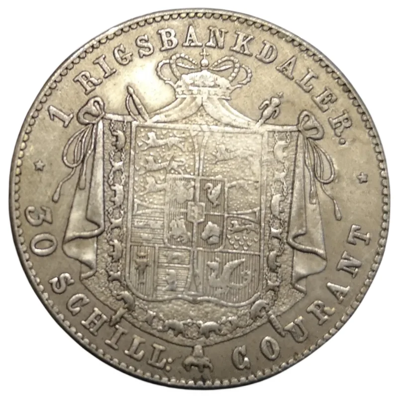 1844 Denmark 1 Rigsbankdaler/30 Schilling courant -Christian VIII Silver Copy coin