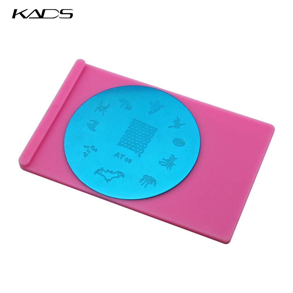 1Pcs Print Stencil Holder Nail Art Stamping Image Plate Pink Stand Tray for Template Plate Manicure Accessories Supplies Tool