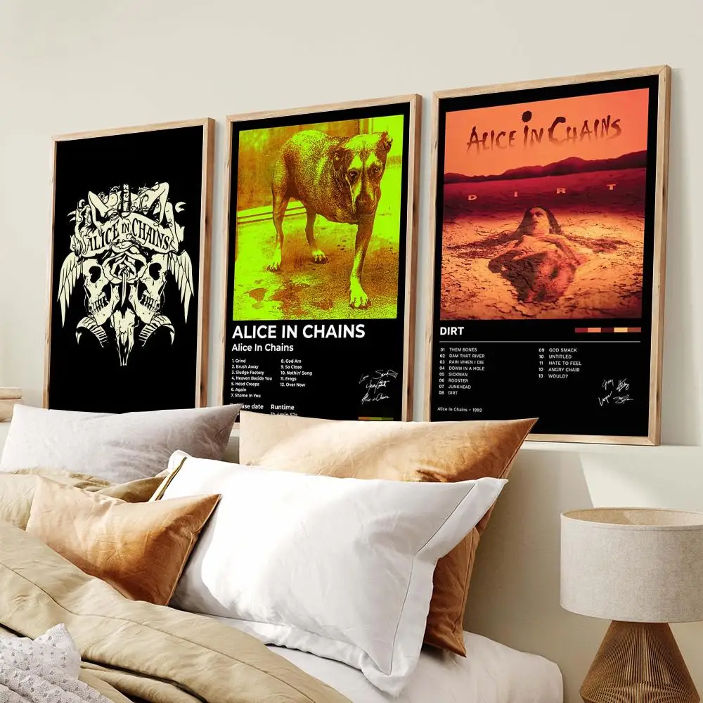 Classic Metal Band A-Alice in Chains Poster PP Wall Decor Posters Celebrity Music Art Prints Bedroom Office Gift