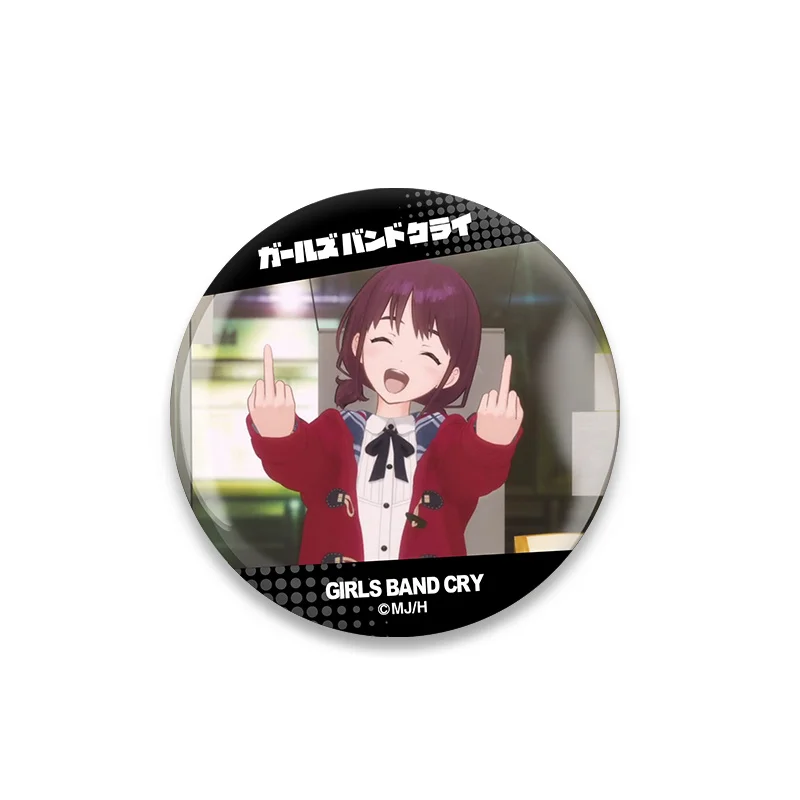 Anime Girls Band Cry NINA ISERI MOMOKA KAWARAGI Cosplay Pins Metal Badge Itabag Button Brooch ita-bag Decor Gift