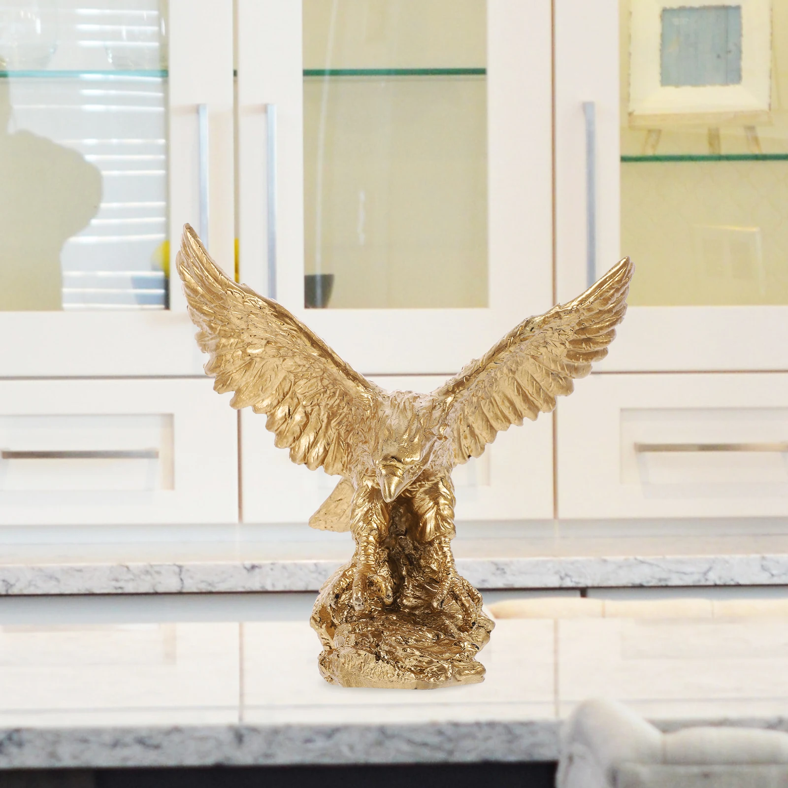 

Gr Exhibition Resin Eagle Figurine Office Decor Gifts Simulation Craft Desk Table nament 7137A 0101
