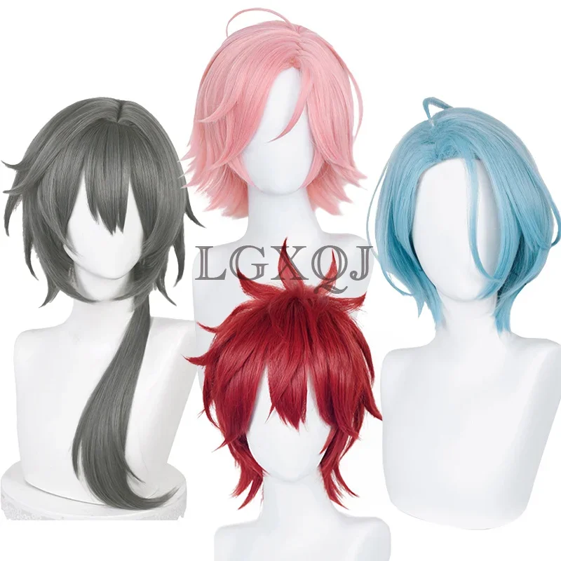 Game  ES Cosplay Shiina Niki Oukawa Kohaku Himeru Amagi Rinne Cosplay Wig Heat Resistant Synthetic Hair + Wig Cap