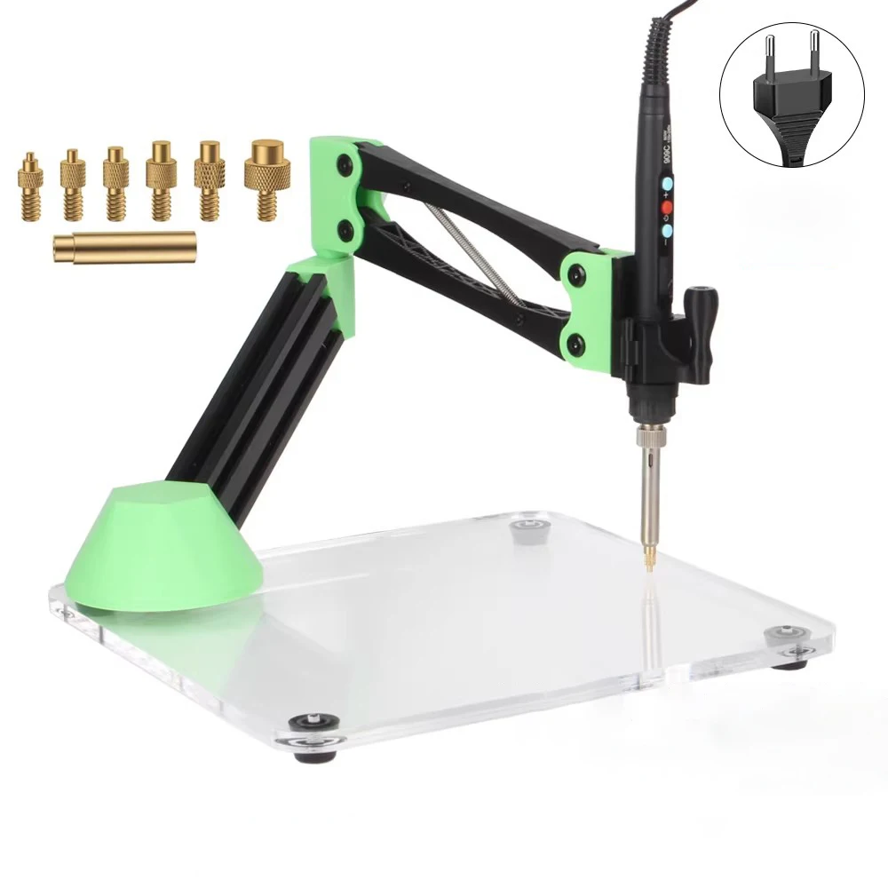 Desktop Heat Insert Nut Press Machine, Brass Nut Embedding Tool for 3D Printing & DIY Electronics, M2-M8 Nut Sizes, 80W, EU Plug