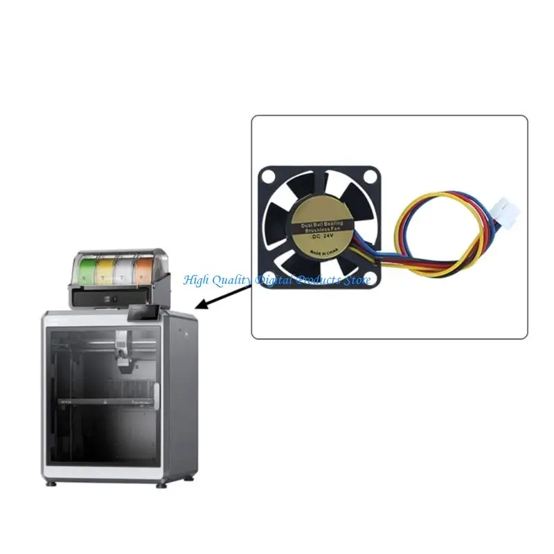 

U2JE 12000RPM 24V High Voltages Cooling Fan Enhanceds Heat Dissipation for Printers