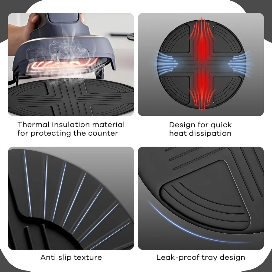 مقلاة هوائية من السيليكون للنينجا كريسبي منصات ساخنة حامل حصيرة الركيزة للنينجا كريسبي 4in1 مقلاة هوائية زجاجية محمولة للطهي S
