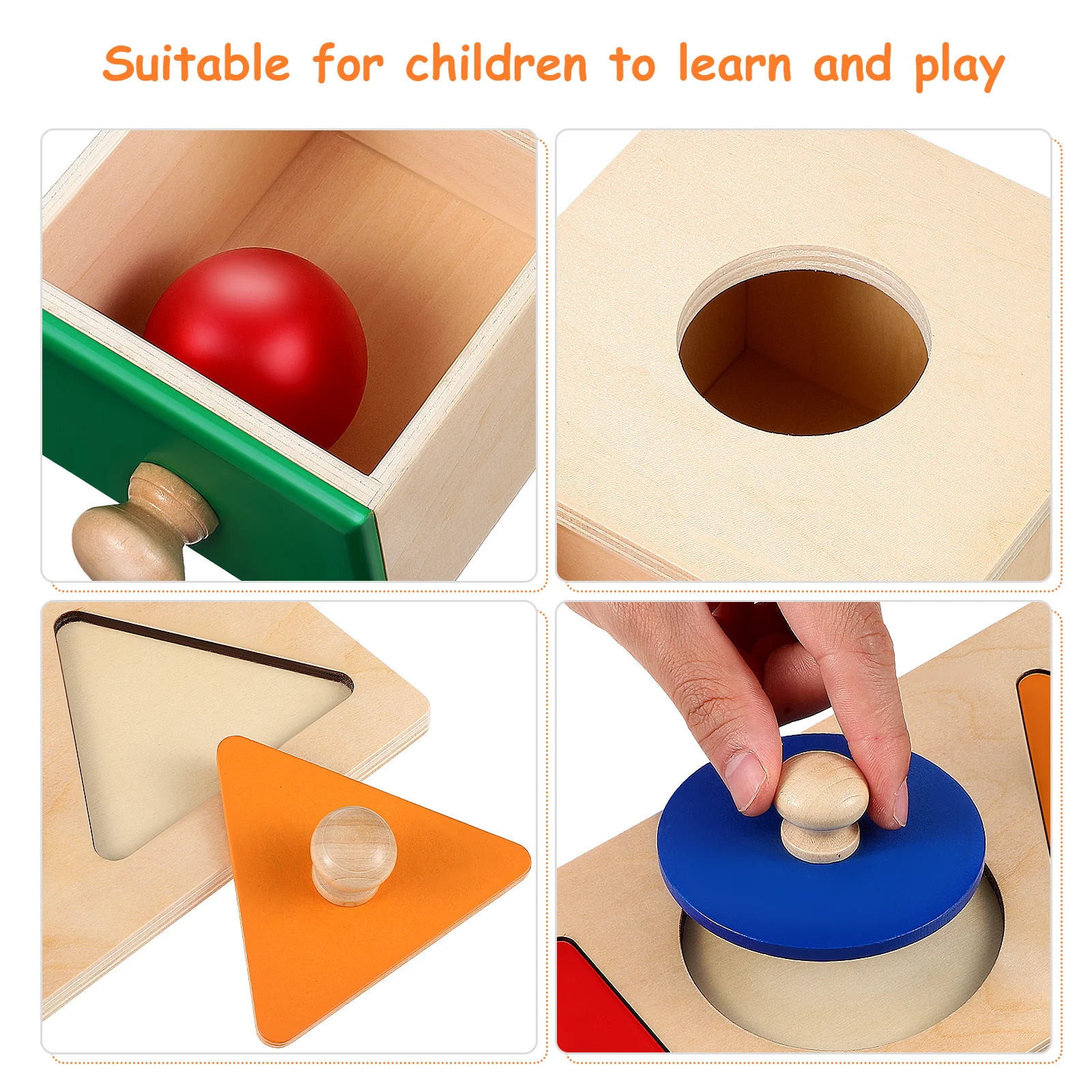 1 ชุดการสอน Aid ชุดเด็ก Sensory ของเล่นไม้กล่อง Montessori กล่องของเล่นเด็กของเล่นเพื่อการศึกษาบล็อกอาคาร