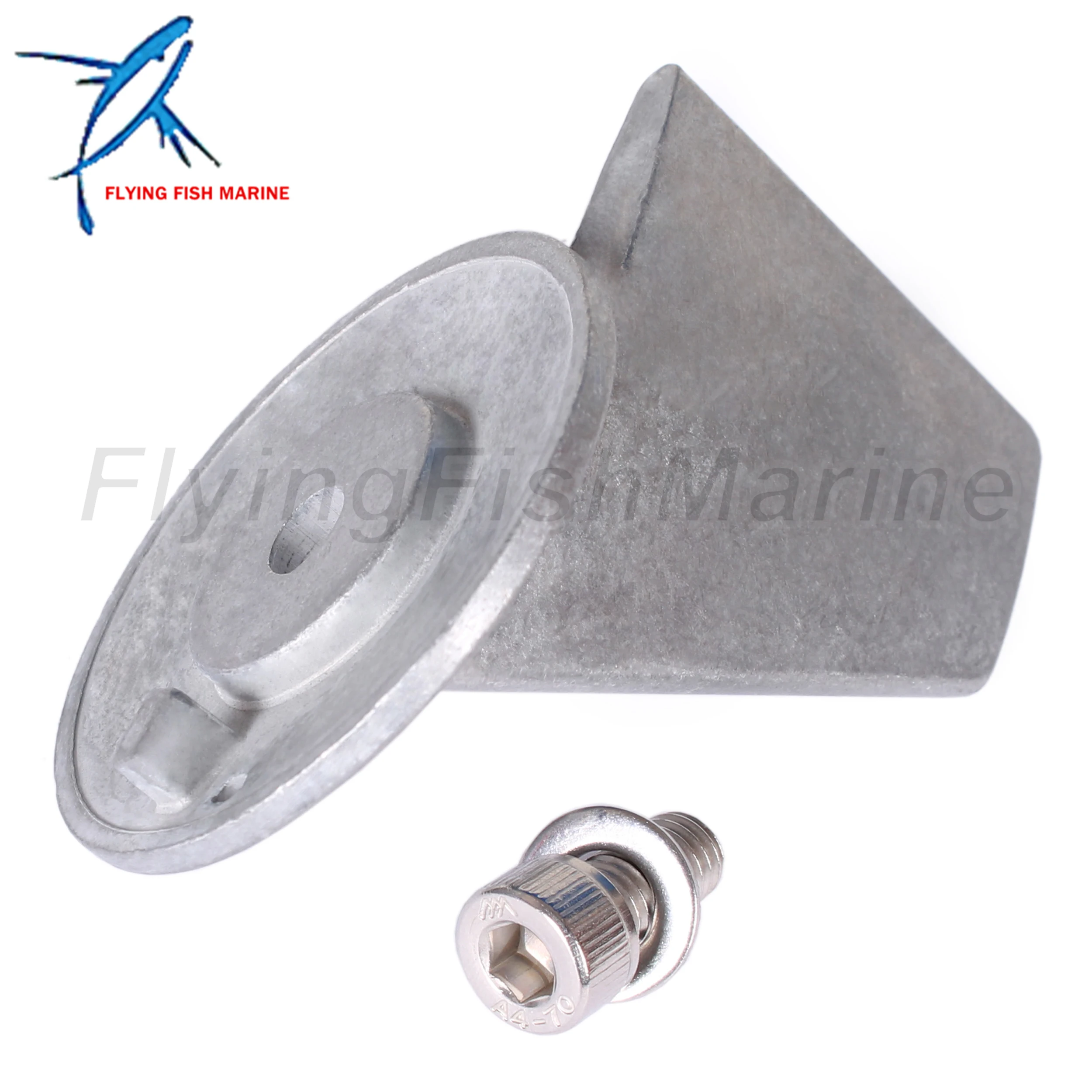 Boat Engine 55125-95500 Trim Tab Anode with Bolt 09117-08037 for Suzuki 40HP-85HP, 5031536 5031215 for Evinrude Johnson BRP OMC