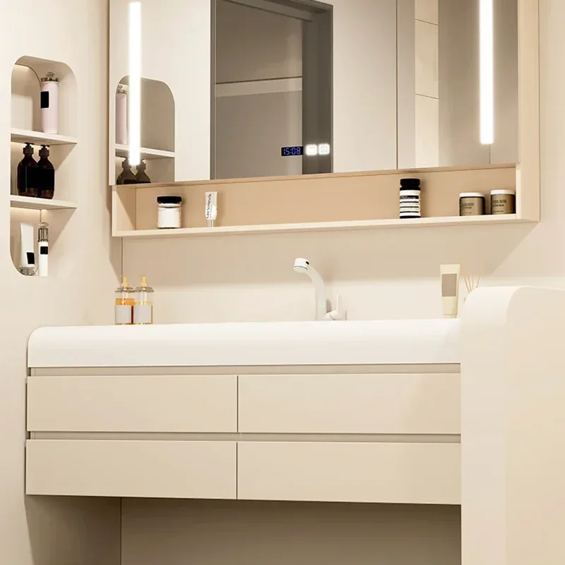 أدوات خزانة الحمام الفاخرة الحديثة عناصر خزانة الملابس الفاخرة منظم الترفيه أثاث مكتبة Mobiletto Bagno