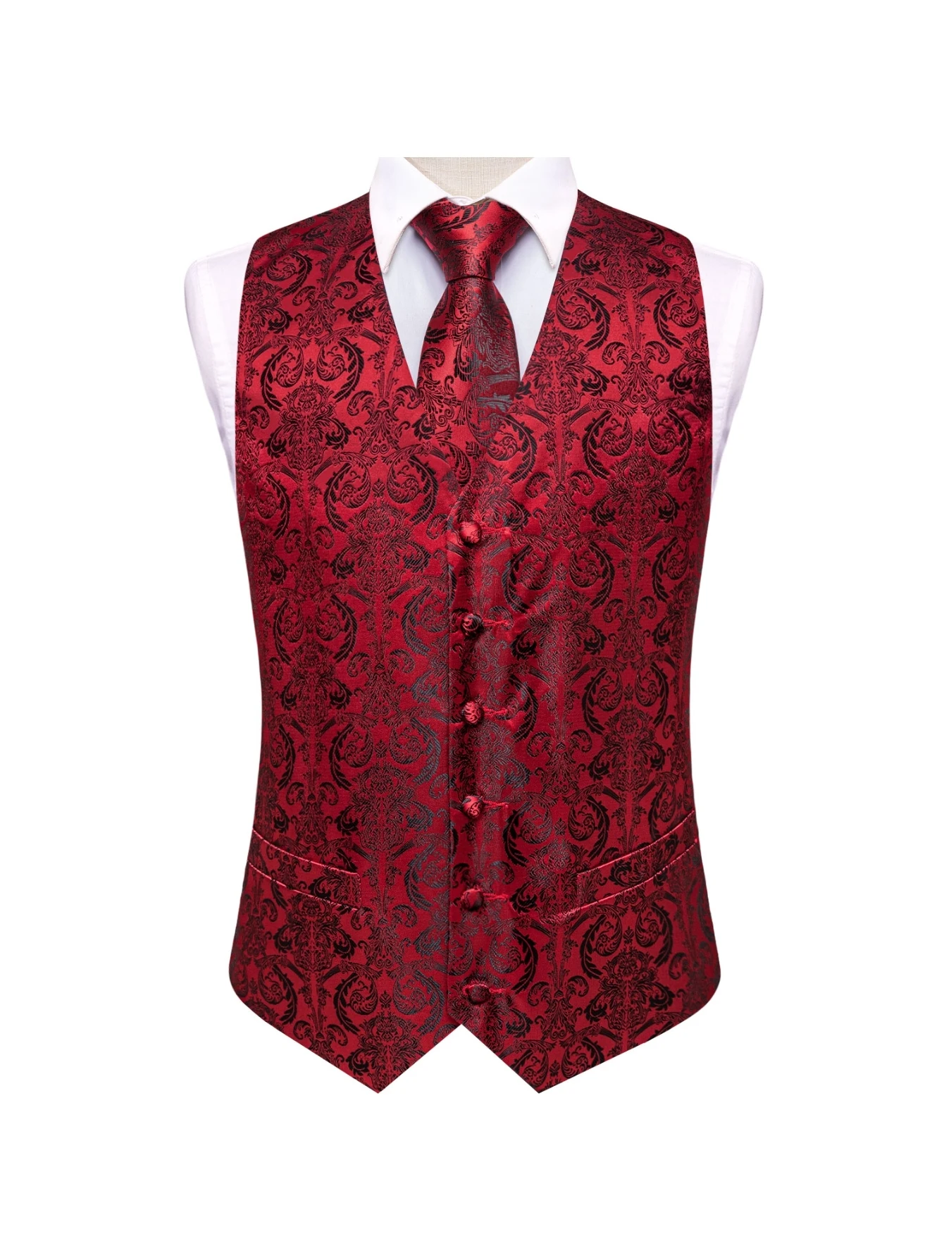 Lenço de Bolso Jacquard Vermel - Men'S Accessories Office avaliação e preço