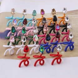 Y2K Snake Ring for woman Candy Earrings Multicolor Colored Bohemia de Madera Pulseira Estrela de Cinco Elastic Perles Fashion