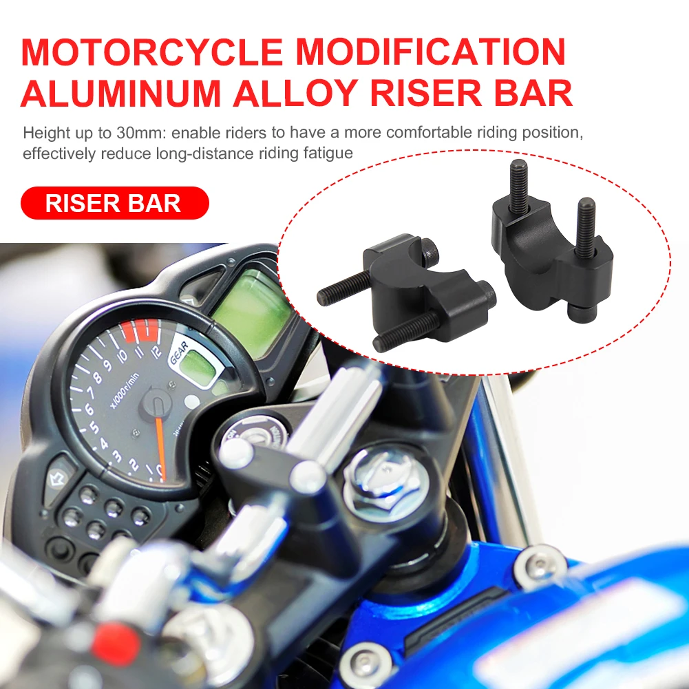 1 Pair Motorcycle Universal Handlebar Riser For Suzuki LT500R LT250 LT80 7/8 Inch 22mm Mount Riser Bar Mount Handle Clamp Risers