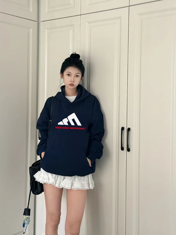 

2024 Hot Sale Fashion Brand American Retro Hooded Hoodie Female Autumn and Winter Loose HIP HOP Fanshion Casual Cotton Hoodies