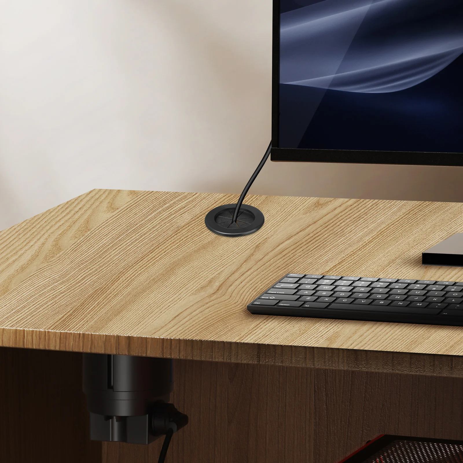 

Dual Sided Wire Cable Hole Desk Cord Protector Resistant Lightweight Compact Easy Use Multiple Available for Cable
