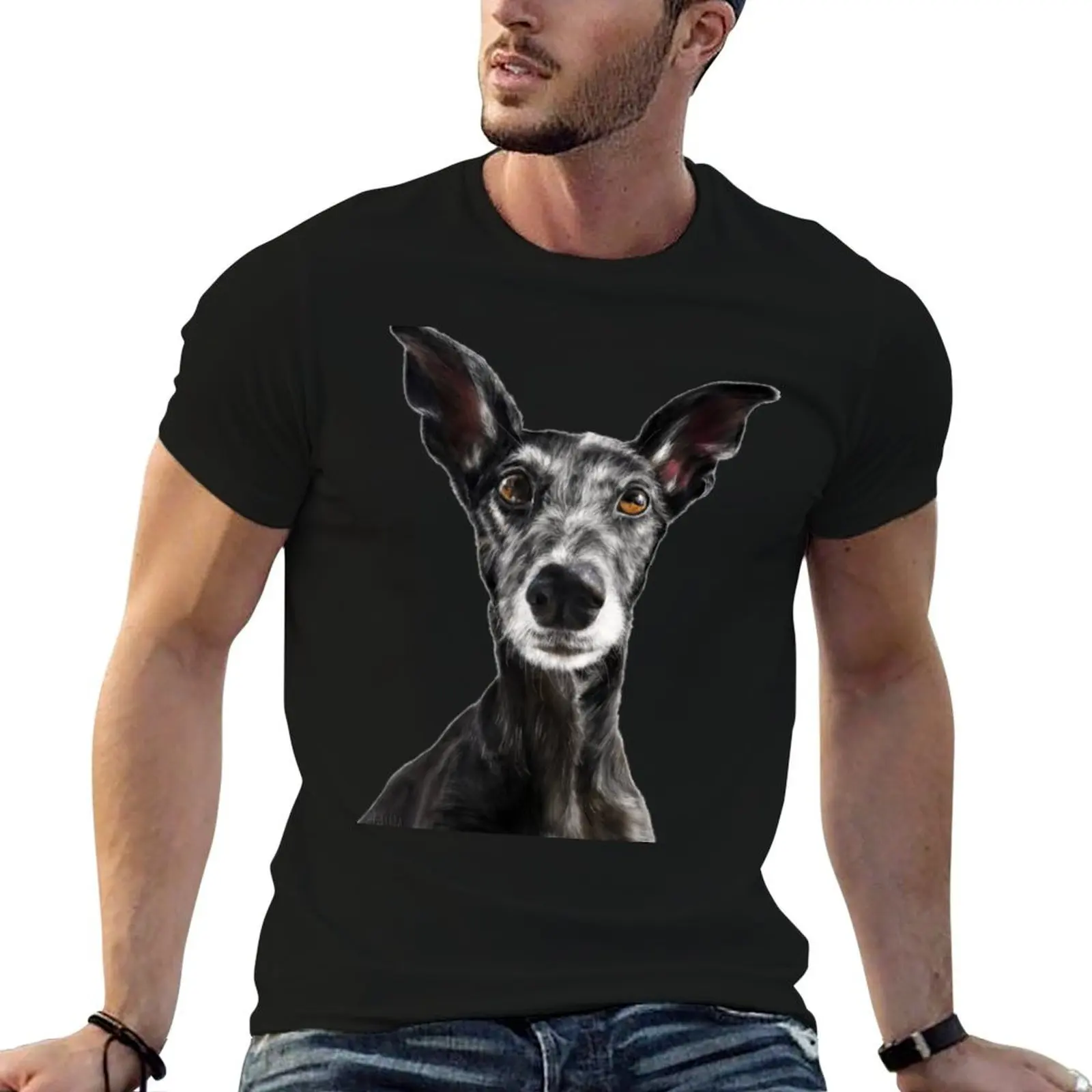 Galgo Espanol Maya T-Shirt Basic Solid Tee for Daily Use