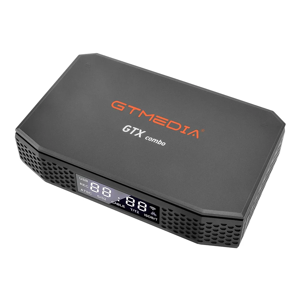 GTMEDIA-GTX Decodificador Forte De Satélite, Android 9.0, Receptor De TV, DVB S2X, T2, 4K, Cabo Full HD, Decodificador Digital, Combo GTX