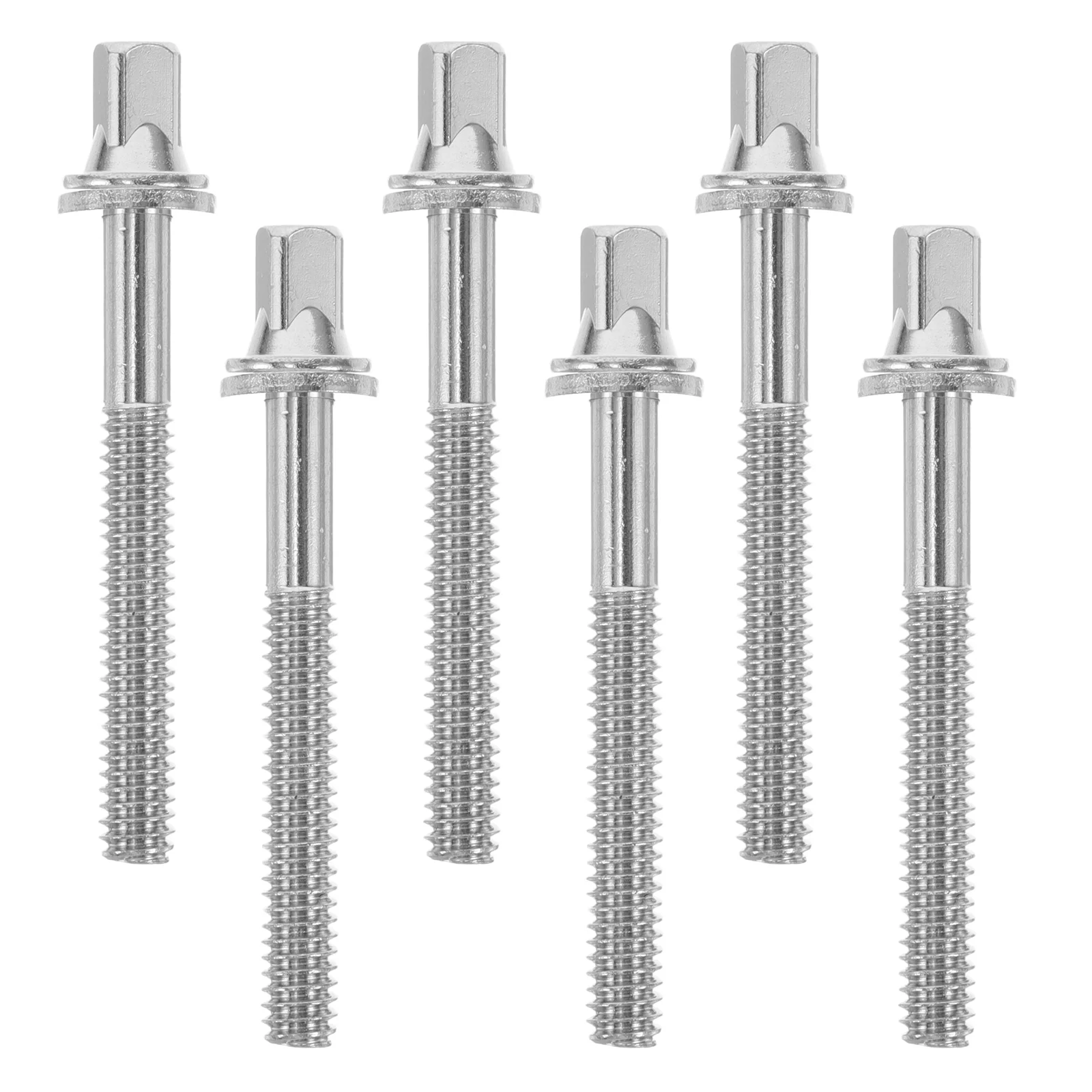 6pcs Drum Tension Rods Snare Drum Hardware Replacement Parts Heavy Duty Drum Screws Drum Tightening Accessory Replacement Parts