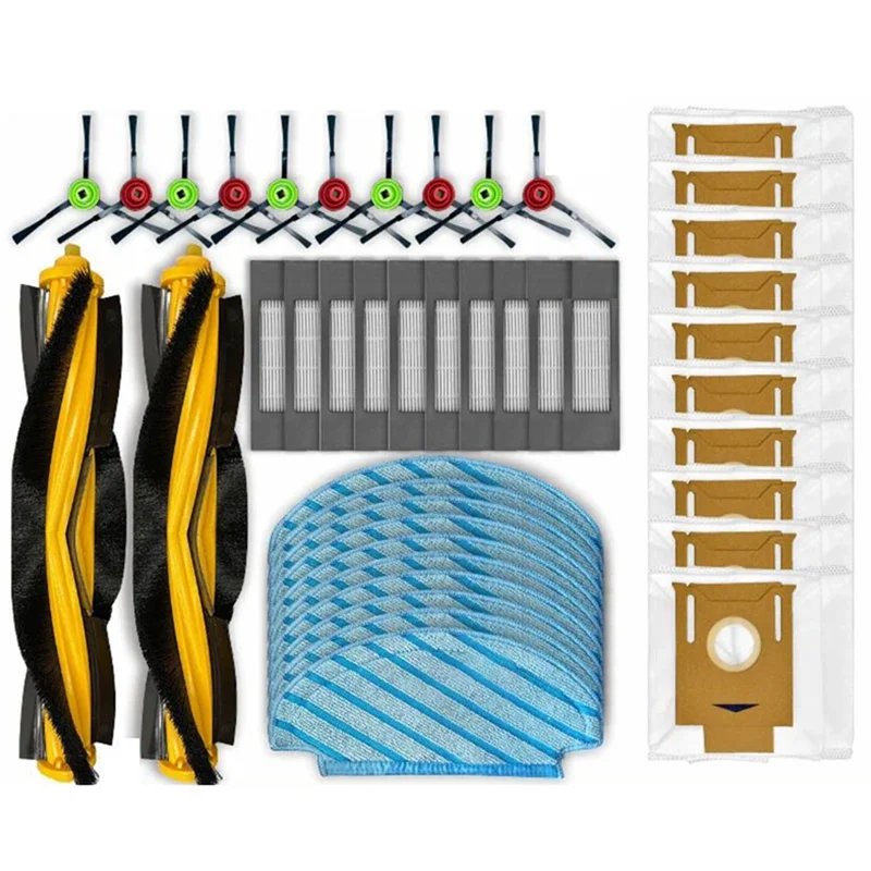 

YCOC-For ECOVACS Deebot T9 AIVI T8 AIVI N8 Pro Series Robot Vacuum Cleaner Side Brush Main Brush Filter Replacement Parts Access