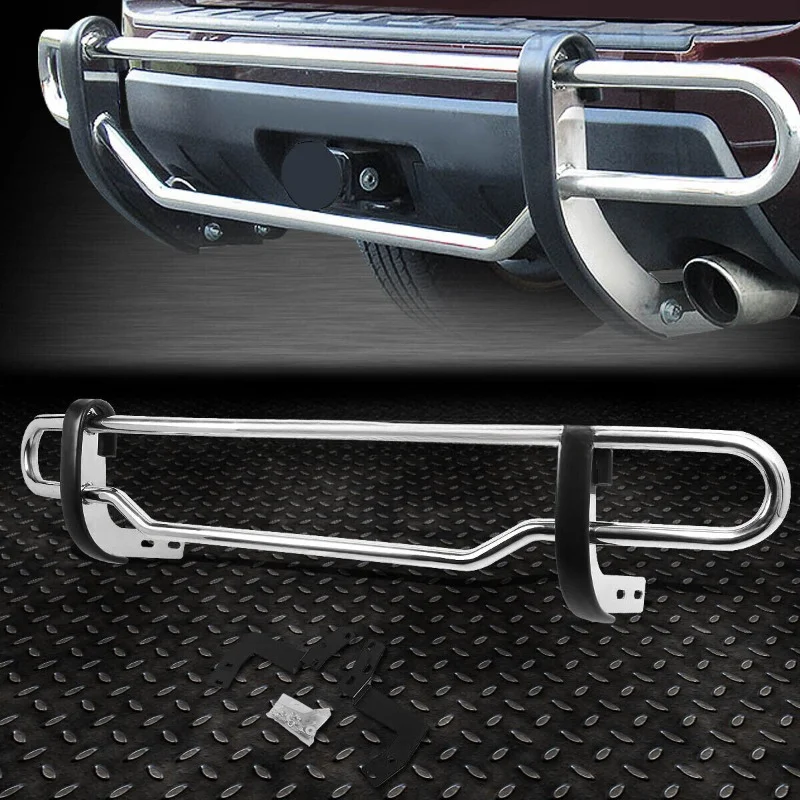 

US FOR 05-12 NISSAN PATHFINDER STAINLESS STEEL DUAL-BAR REAR BUMPER PROTECTOR GUARD