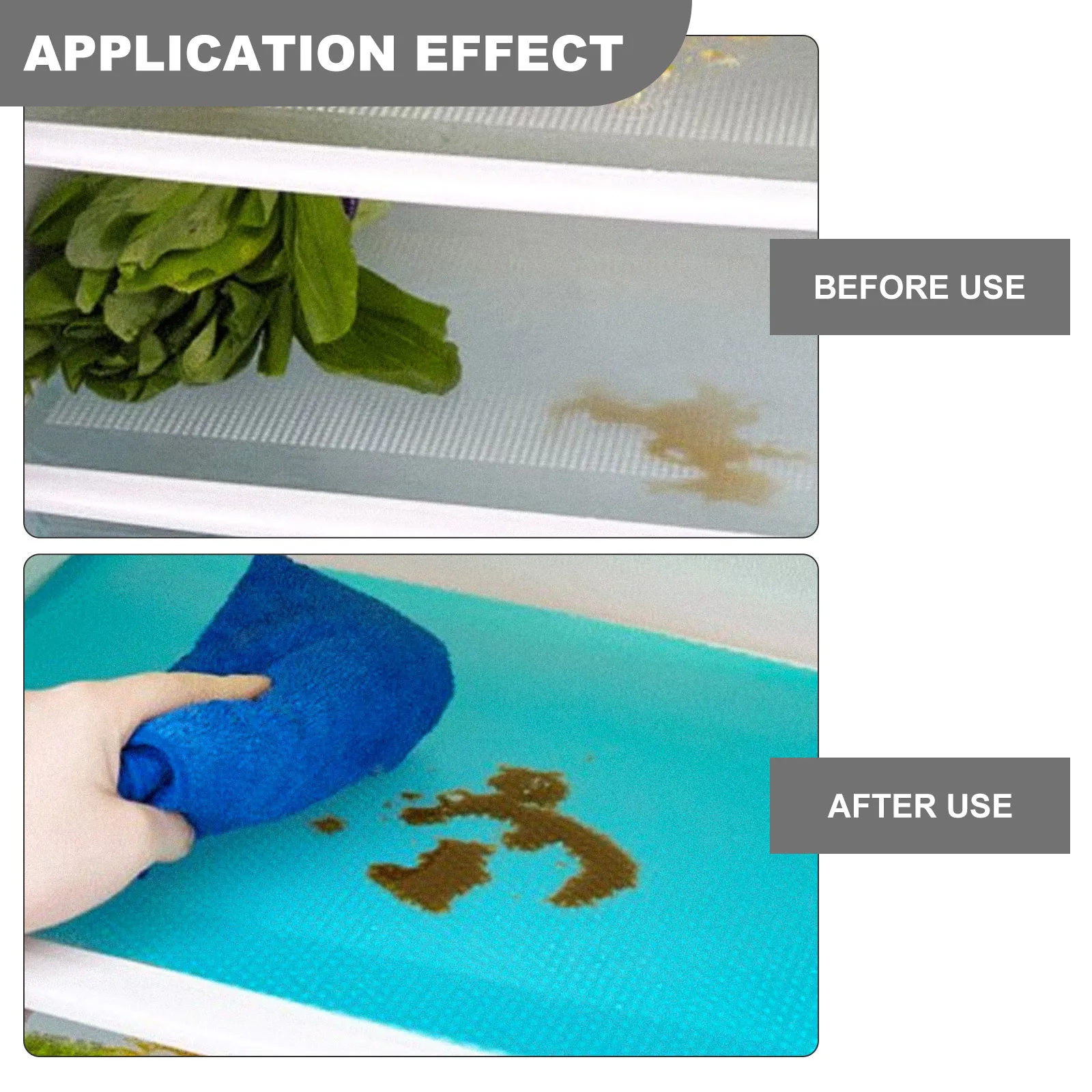 

12pcs Kitchen Anti-Slip Mat Food Grade Pvc Waterproof Non-Stick Fridge Shelf Liner For Refrigerator Cabinet Drawer Mats