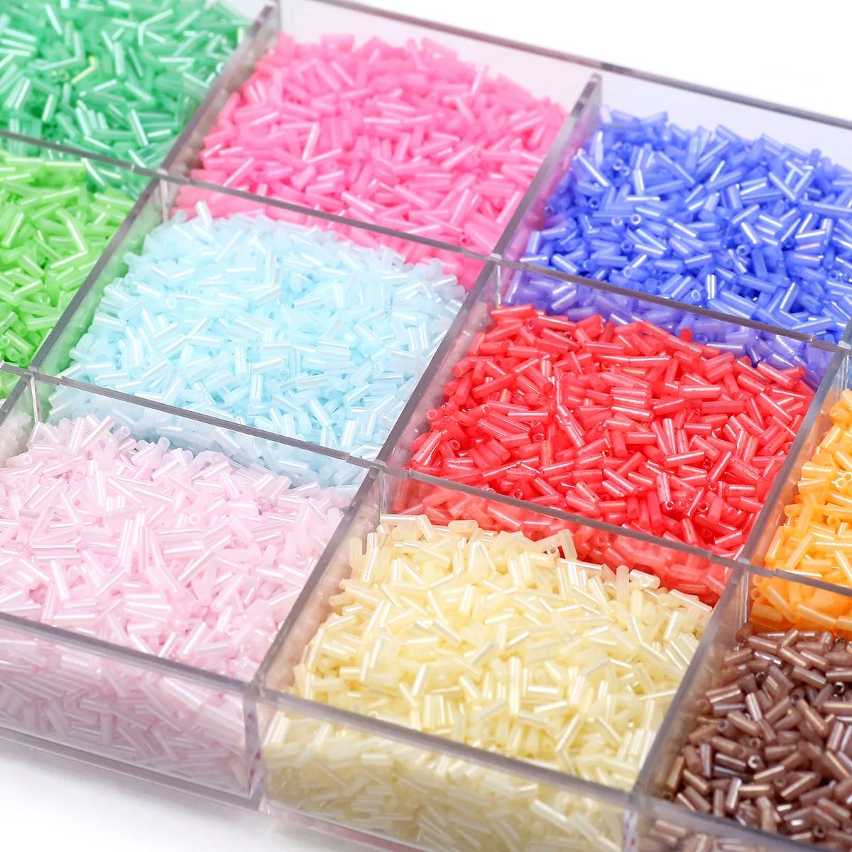 Multi-farbe Lange Zylinder Kristall Rohr Perle Glas Spacer Lose Perlen 4/6mm Für Schmuck Machen armband Ohrringe DIY Zubehör