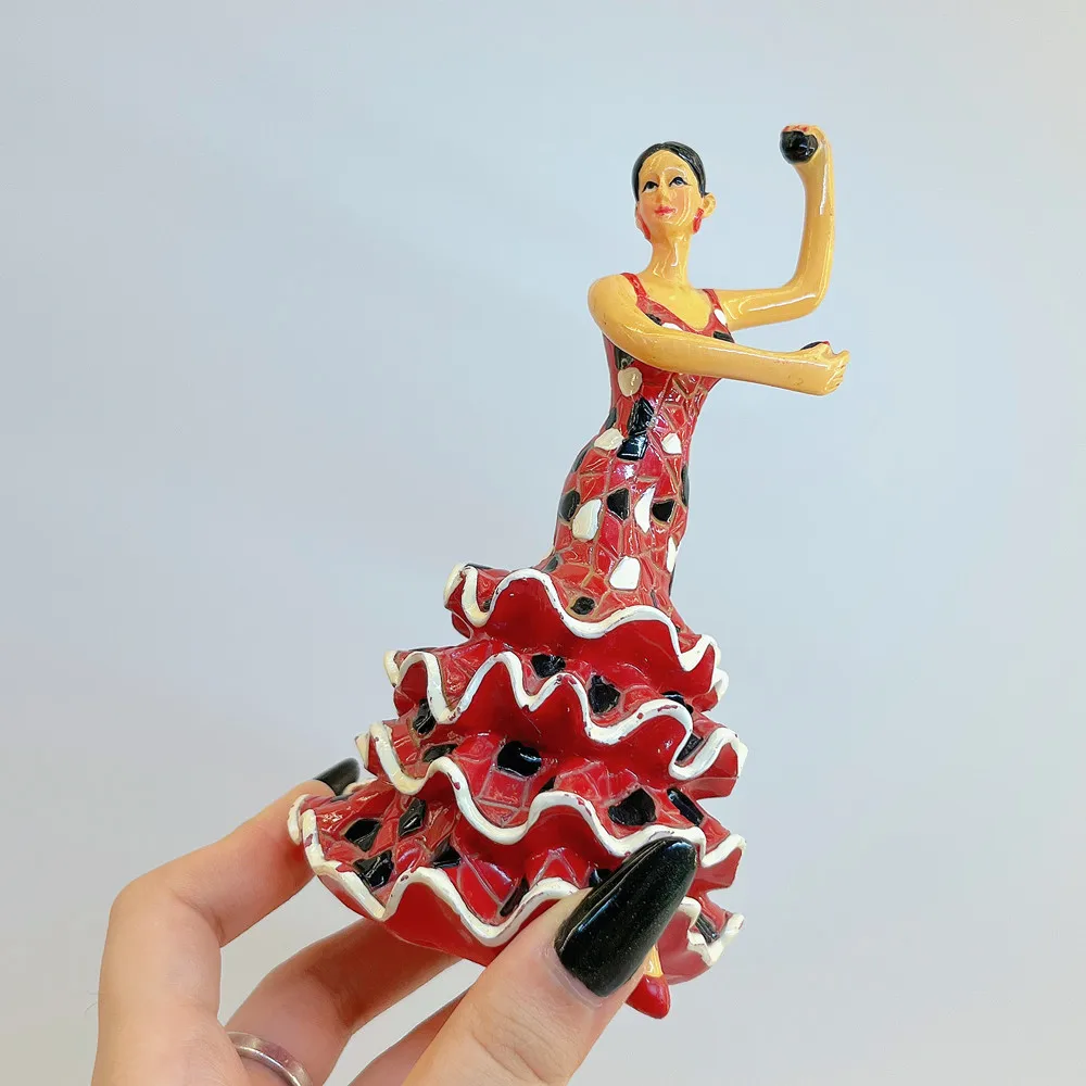 Assorted Spanish Flamenco Dancers Resin Figurine Set, Spain Folk Dance Souvenir, Cultural Decor Gift & Collectible