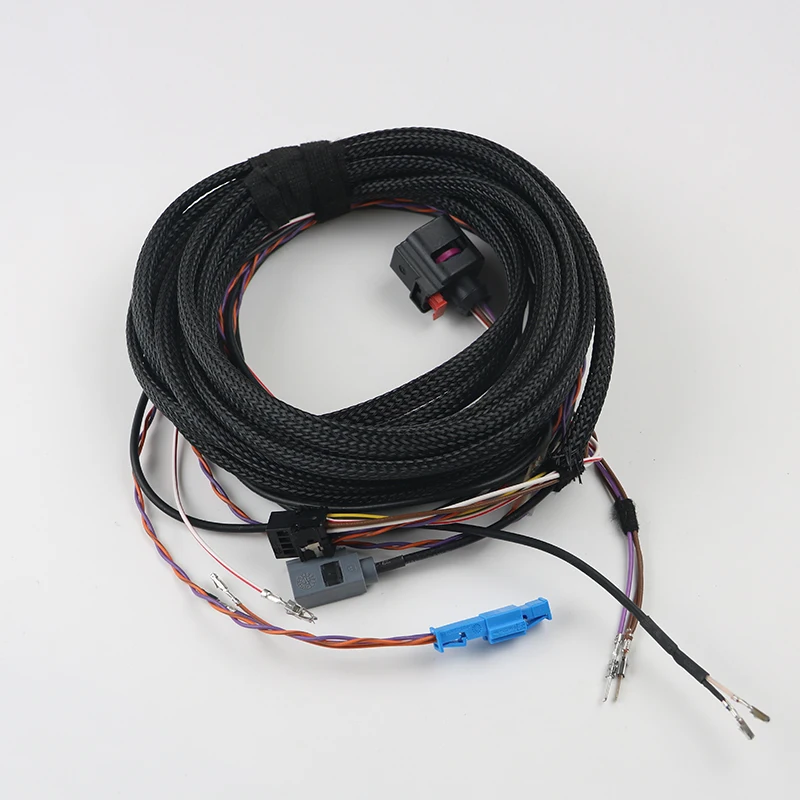 HighLine Rear View Flip Camera Reversing Trajectory Logo Camera Dynamic tracking RVC Cable wiring Harness For Passat B8 Golf 7.5