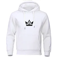 Men's hooded sweatshirt, basic sweatshirt with king print solid color loose soft with pockets