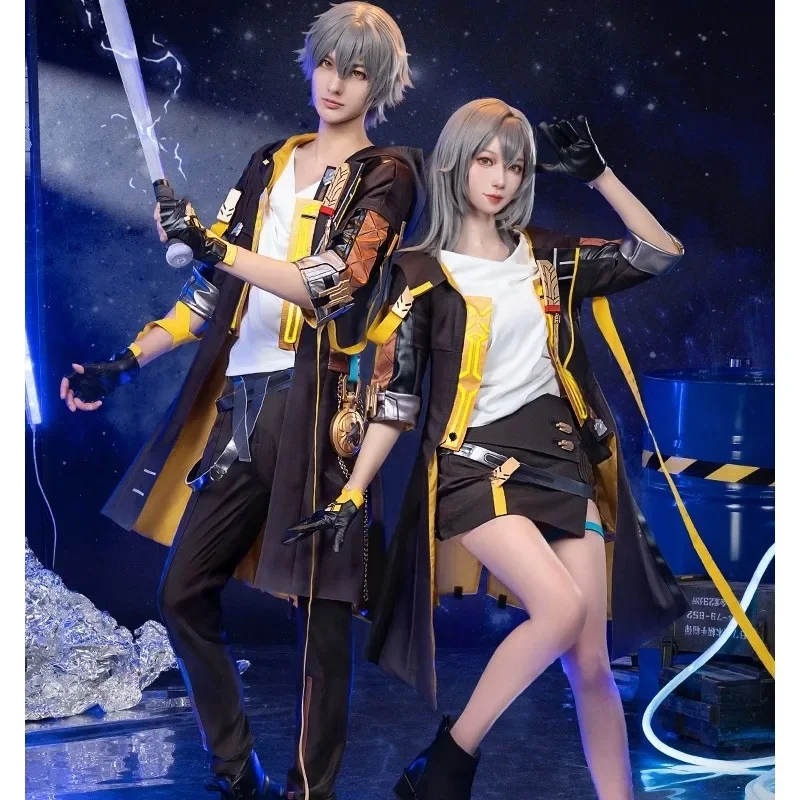 

Honkai Star Rail Trailblazer Stelle Caelus Cosplay Costume Konkai Game Cos Wind Cheater Role Play Couple Clothes Wig Shoes Set