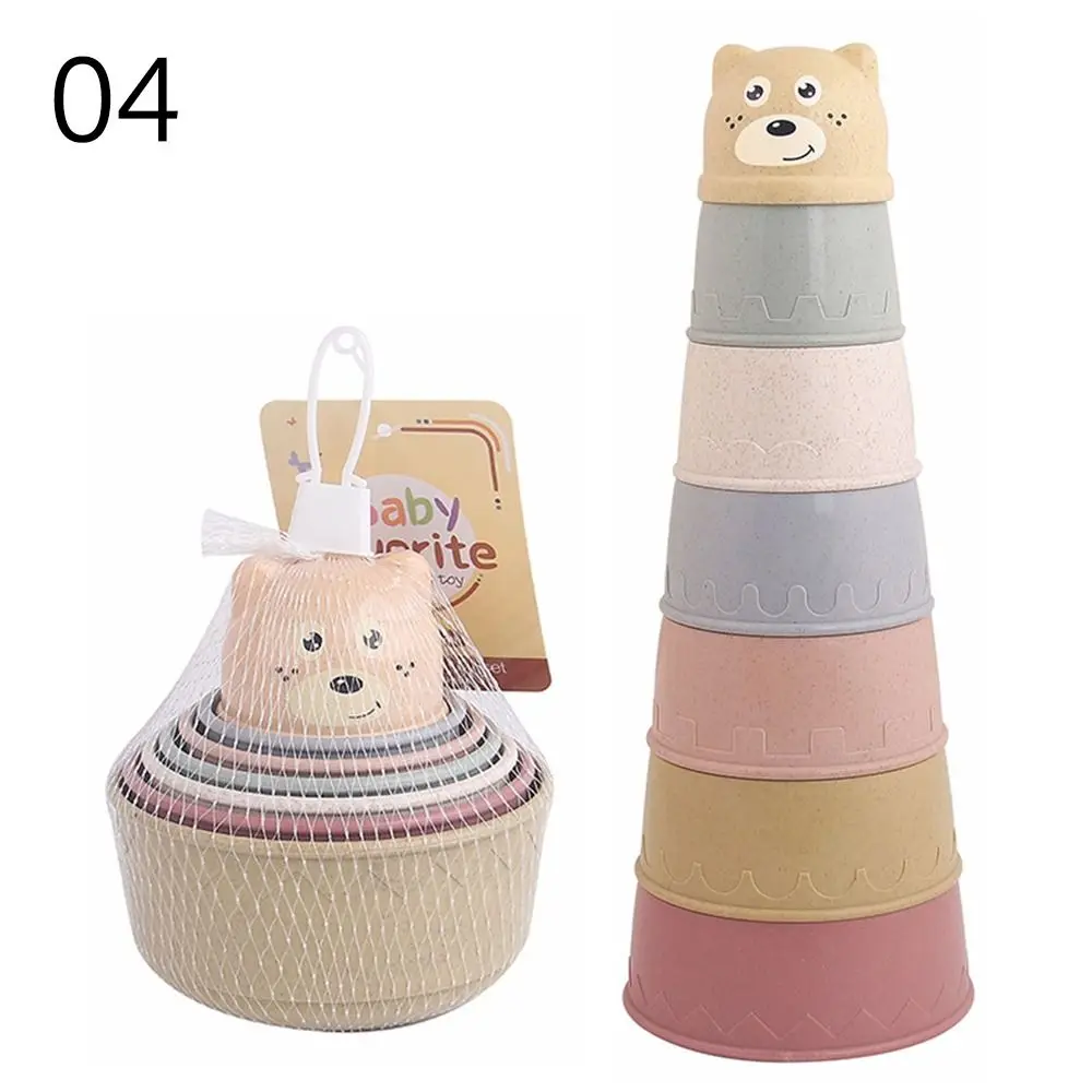 

Funny Hot Gifts Sensory Stimulation Fun Rainbow Cups Educational Toys Stacking Cups Building Blocks