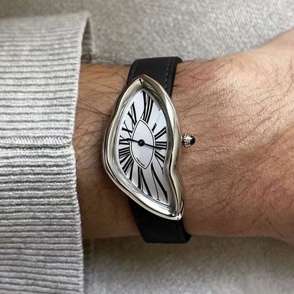 شكل ملتوي الفولاذ المقاوم للصدأ السيدات الفاخرة السيدات ووتش أزياء عارضة روز الذهب السيدات الأعمال كوارتز ساعة فريدة من نوعها #5