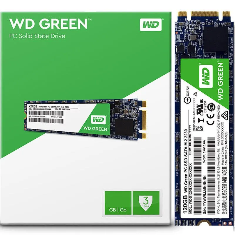 Original WD green SSD 480GB 240GB 120GB Internal Solid State Hard Disk TLC M.2 2280 540MB/sec NGFF 22*80mm for laptop