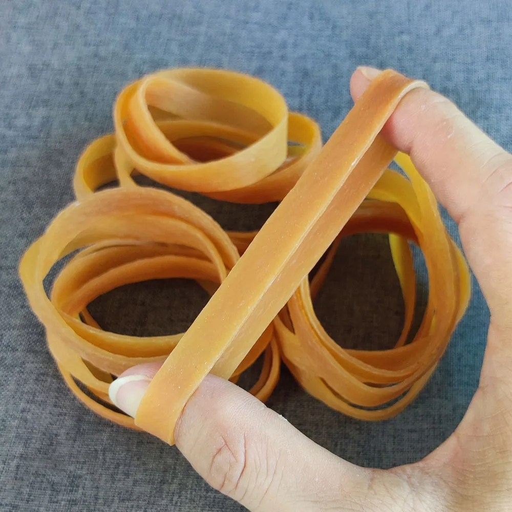 40Pcs Large Size 6CM/2.4inch Rubber Band Yellow Elastic Rubber Bands Home Kitchen School Office Rubber Ring Packing Supplies