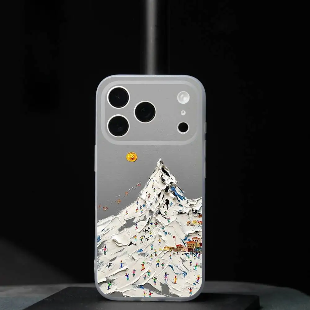 Sneeuw M-Mountain Skiën Ski Voor iPhone 11,12,13,14,15,16,17,Pro,Max,Plus,Mini,SE4,E Telefoon Case Magnetisch Voor Magsafe Wireless