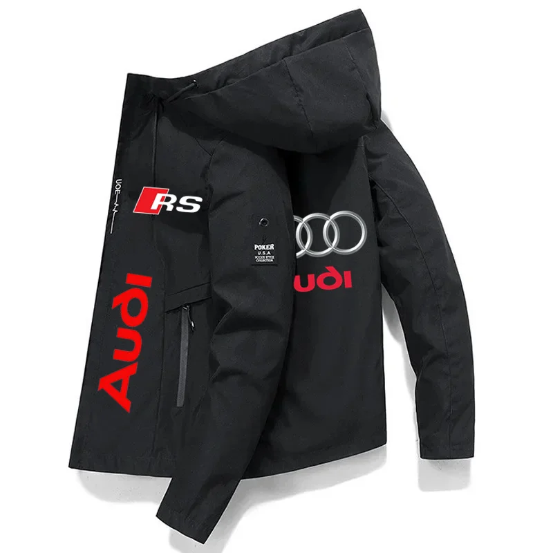 2026 Frühling und Herbst Herren Outdoor Audi Sportjacke Winddichte Jacke Lässige Reißverschlussjacke Hochwertige Baseballjacke Winddicht