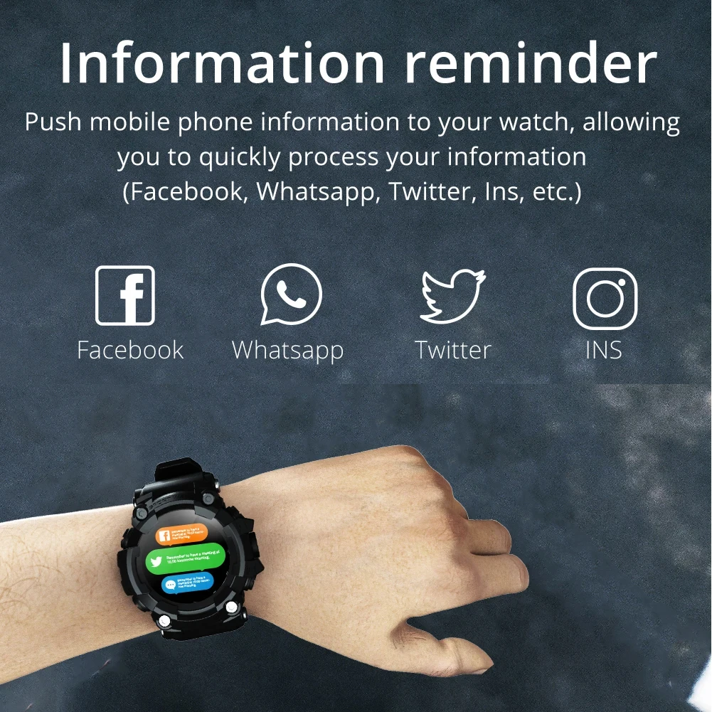 Smartwatch olahraga สมาร์ทวอทช์กลางแจ้งสำหรับผู้ชายใหม่ที่แข็งแรงและทนทานพร้อมเครื่องวัดการนอนหลับเลือกหน้าปัดได้หลายฟังก์ชัน