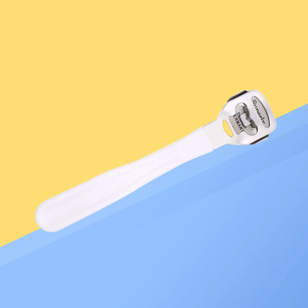 Kit d'outils pour enlever les callosités et pédicure, lime à pied en acier inoxydable, ensemble de rasoir blanc antidérapant, sans rouille, facile à utiliser, peau lisse