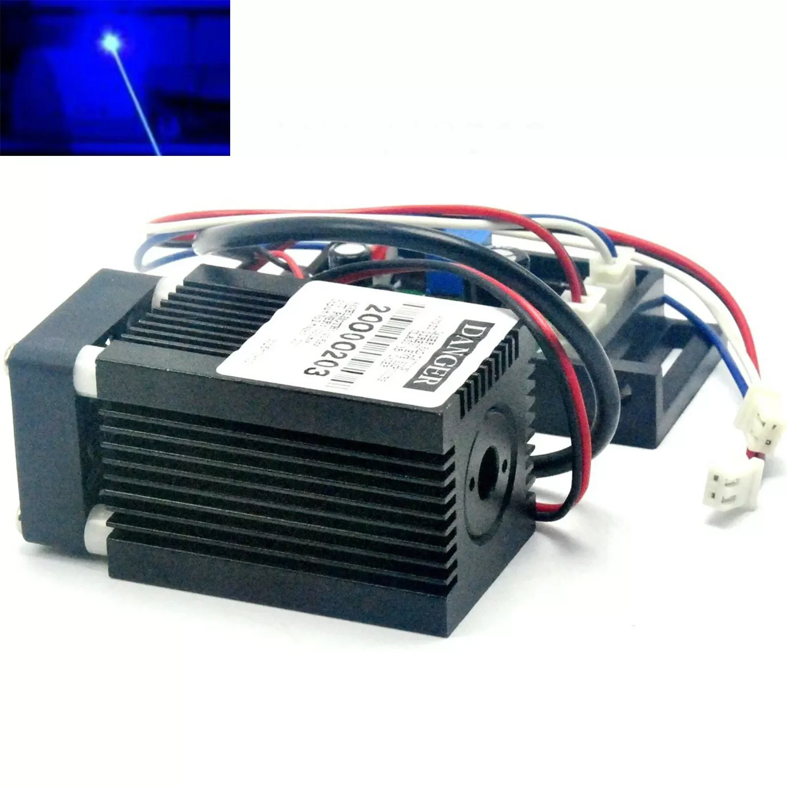 445nm 450nm 50mw Blue Laser Dot Module w/TTL&Fan Long-Time Working 12V