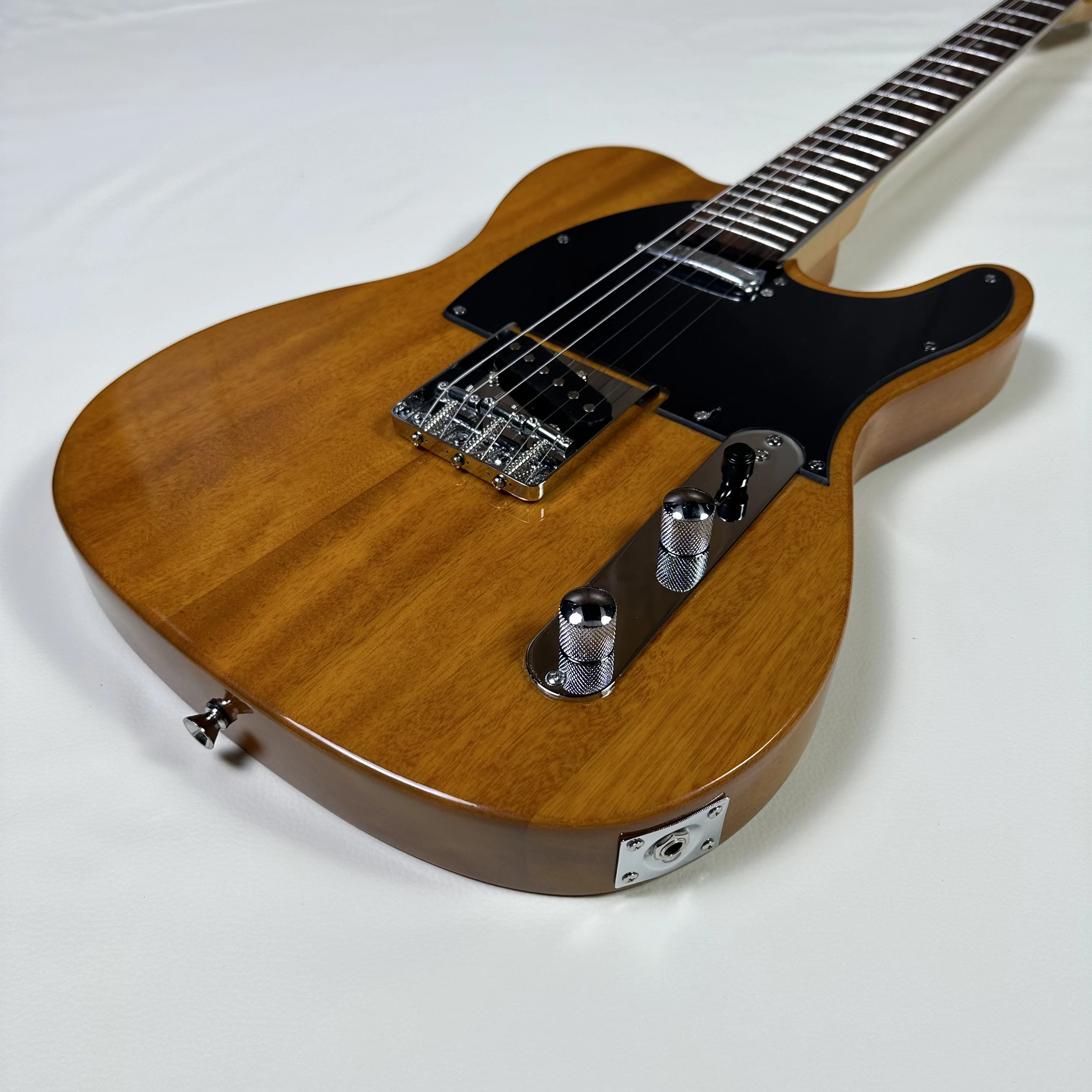 Guitarra eléctrica TL personalizada, diapasón de palisandro, golpeador negro, 22 trastes