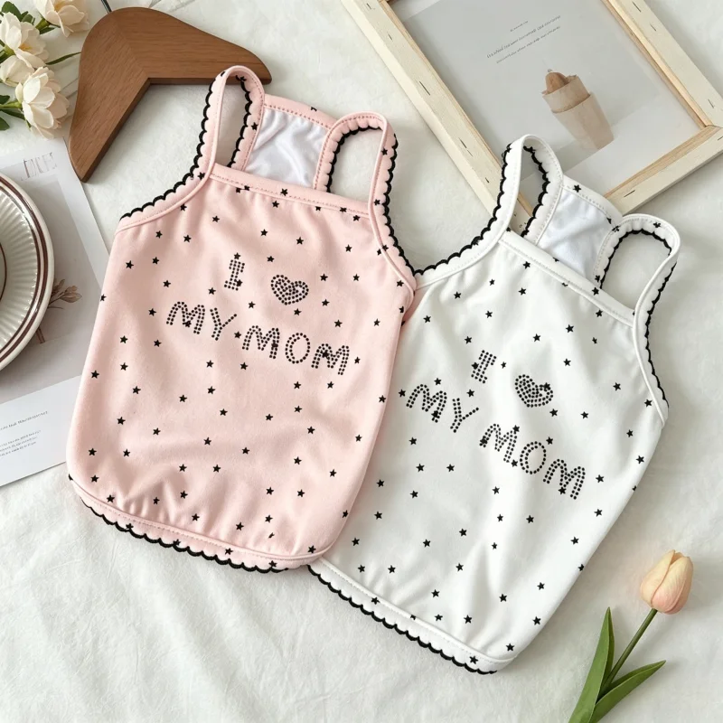 

Sweet Pet Dog Sling Vest Fashion Dog Clothes Cute Soft Puppy Shirt Summer Cat Pullovers Star Pattern Pet Top Chihuahua Apparel