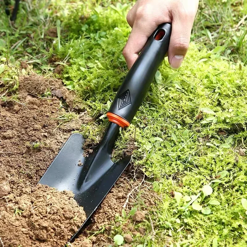 Juego de herramientas de jardinería, azada de doble uso, rastrillo de cinco dientes, rastrillo de hojas, pala para plantar flores en el hogar, plantar suculentas, 4 Uds.