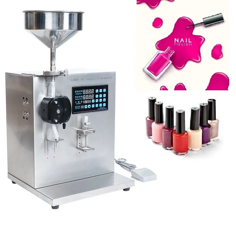 Semi Auto Peristaltic Pump 15ml Bottle Nail Lotion Polish High Viscosity Liquid Filling Machine for Lip Gloss
