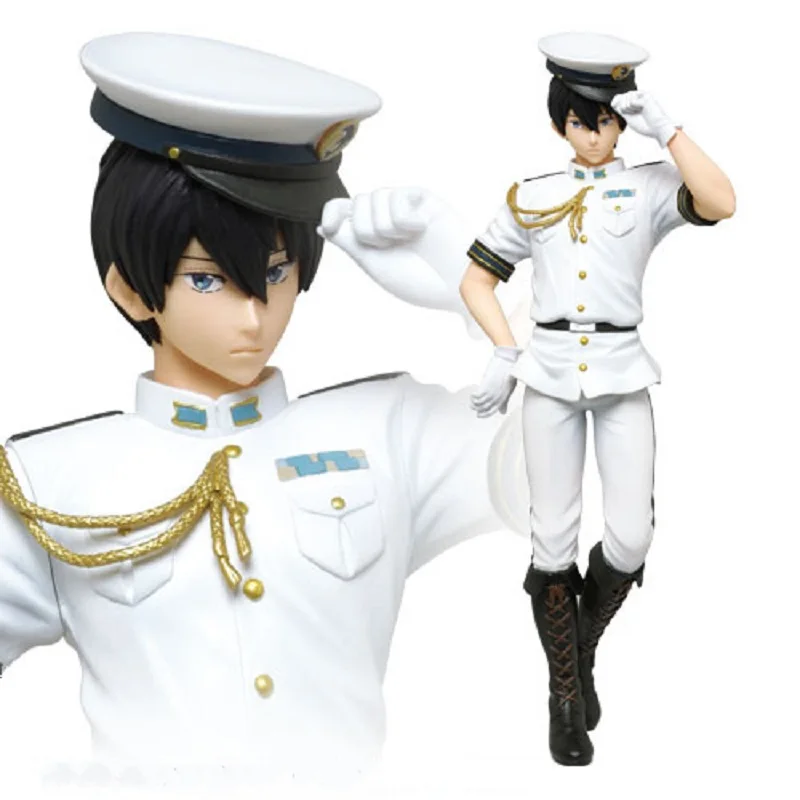 15Cm Japanse Originele Anime Figuren Taito Gratis Tachibana Makoto Nanase Haruka Navy Uniform Pvc Action Figure Model Speelgoed